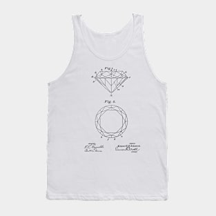 Diamond Cut vintage patent drawing Tank Top